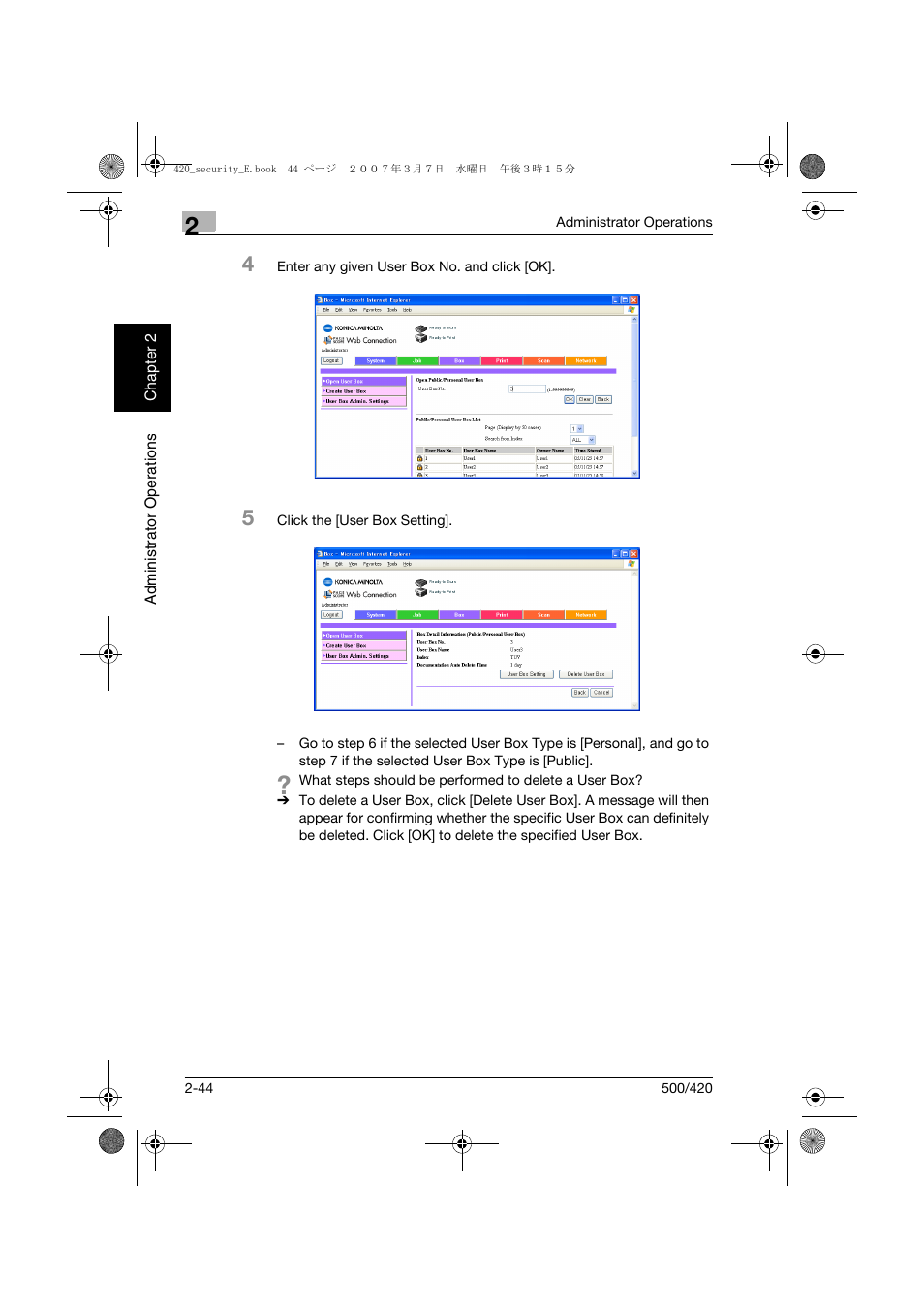 Konica Minolta bizhub 500 User Manual | Page 63 / 194