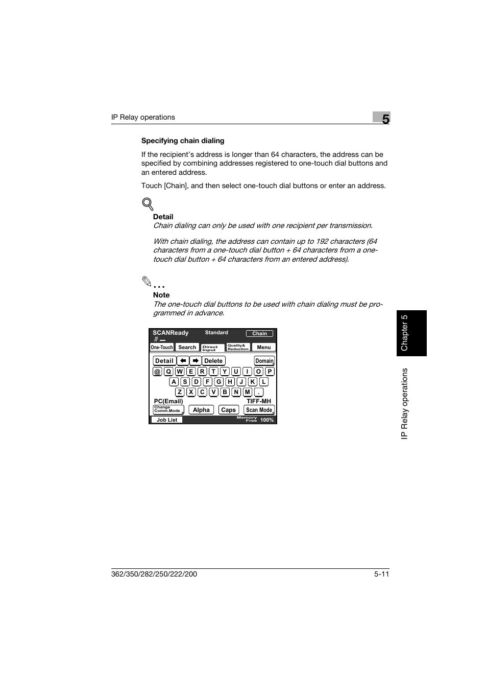 Specifying chain dialing, Specifying chain dialing -11 | Konica Minolta bizhub 282 User Manual | Page 174 / 288