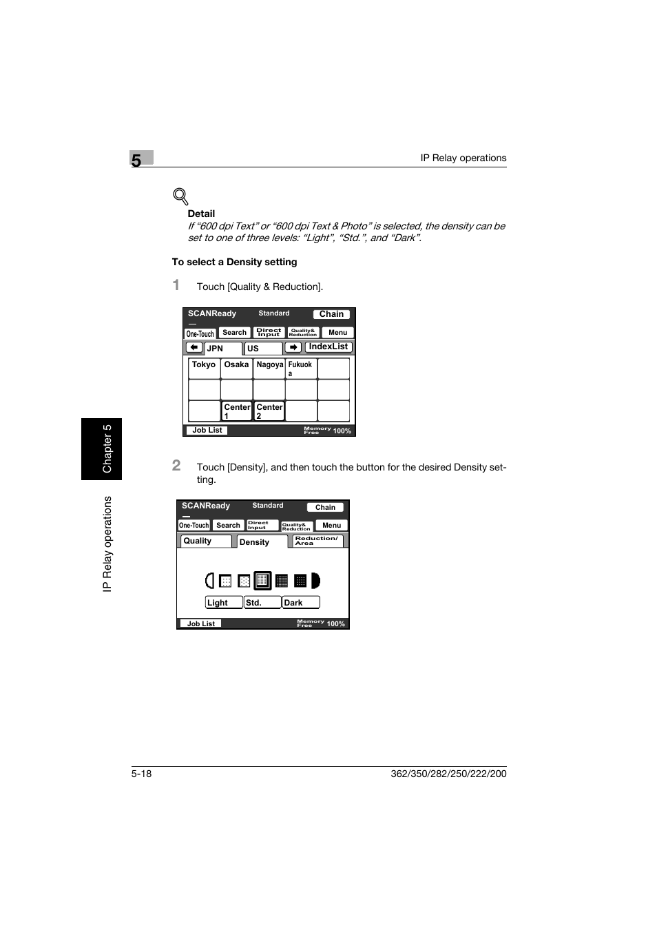 To select a density setting, To select a density setting -18 | Konica Minolta bizhub 282 User Manual | Page 181 / 288