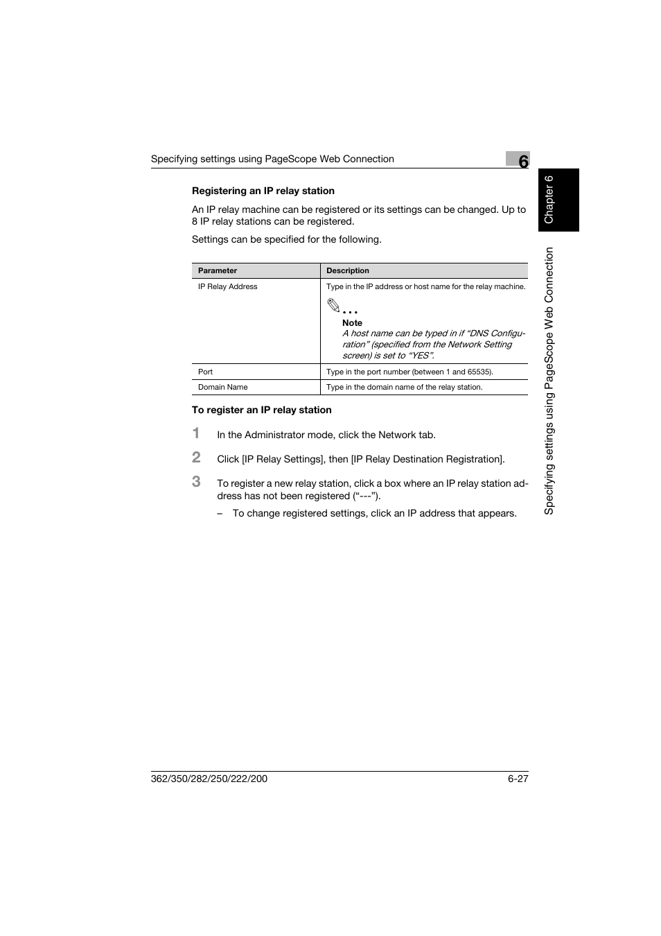 Registering an ip relay station, To register an ip relay station | Konica Minolta bizhub 282 User Manual | Page 230 / 288