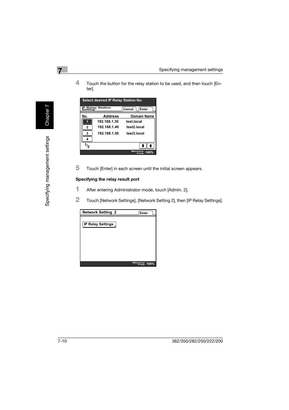 Specifying the relay result port, Specifying the relay result port -10 | Konica Minolta bizhub 282 User Manual | Page 241 / 288