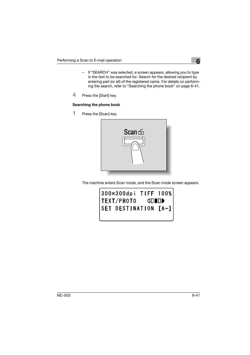 Searching the phone book, Searching the phone book -41 | Konica Minolta NC-503 User Manual | Page 148 / 244