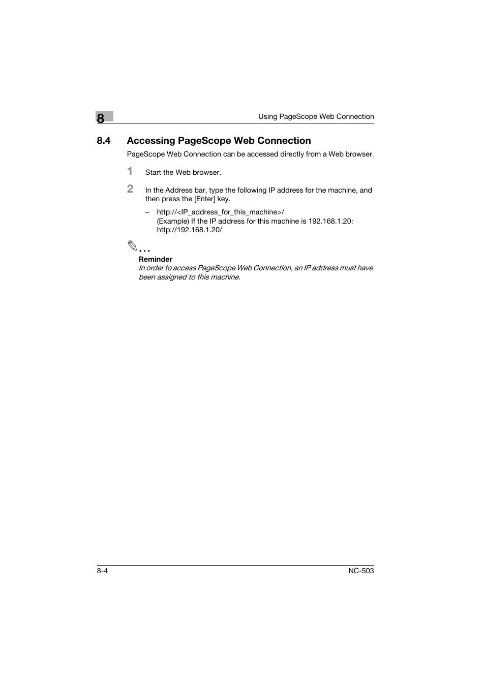 Konica Minolta NC-503 User Manual | Page 169 / 244