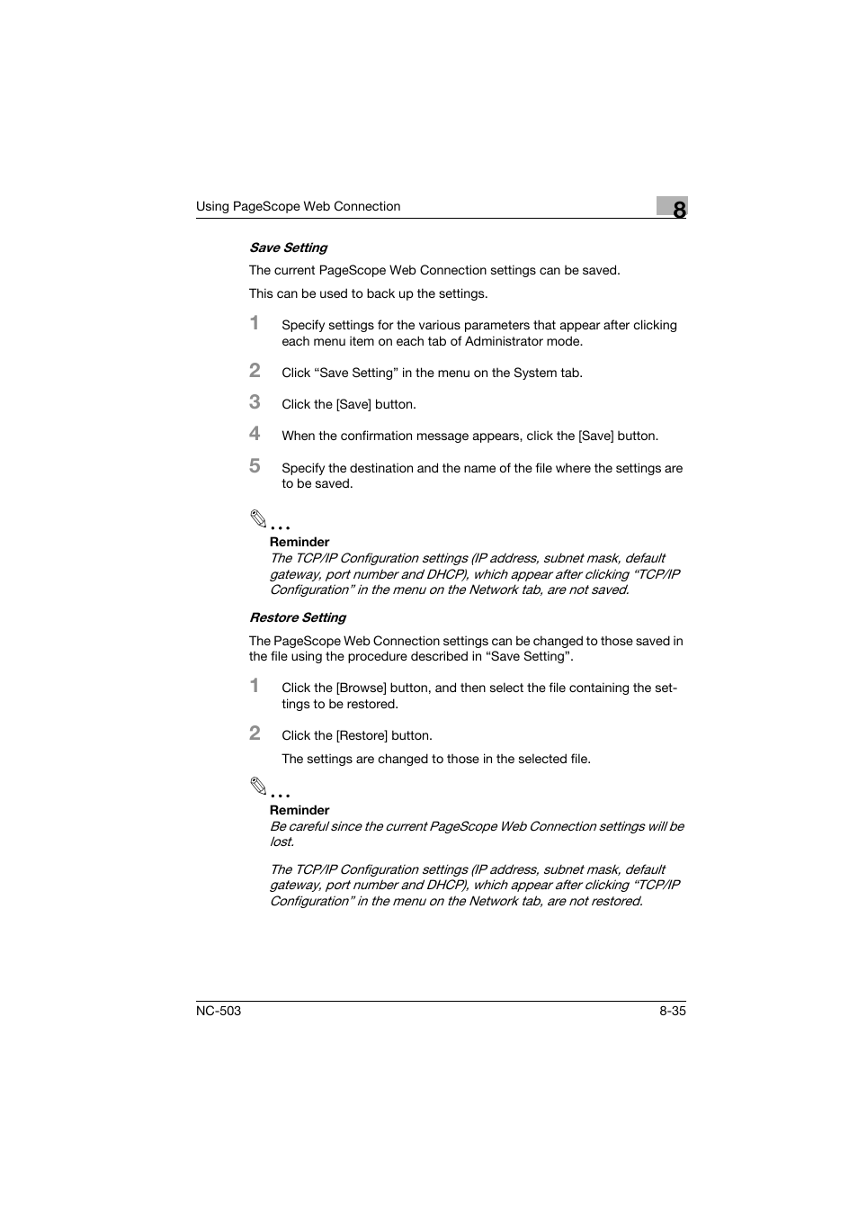 Konica Minolta NC-503 User Manual | Page 200 / 244