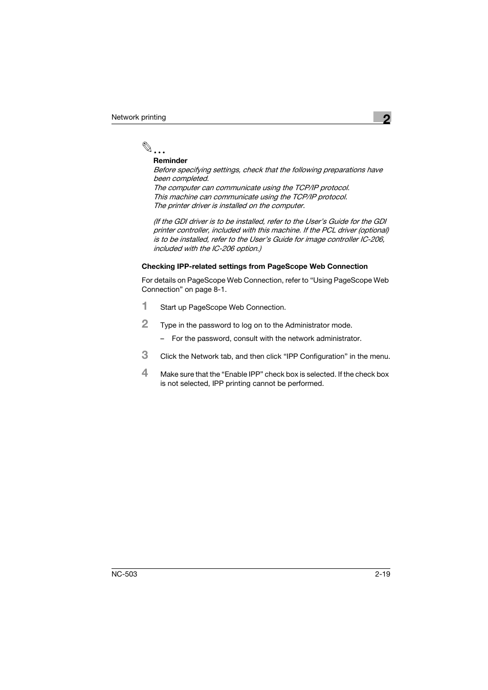 Konica Minolta NC-503 User Manual | Page 42 / 244