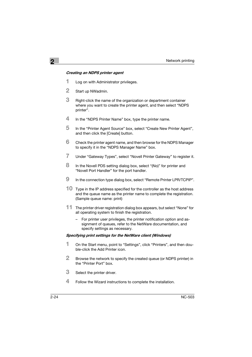 Konica Minolta NC-503 User Manual | Page 47 / 244