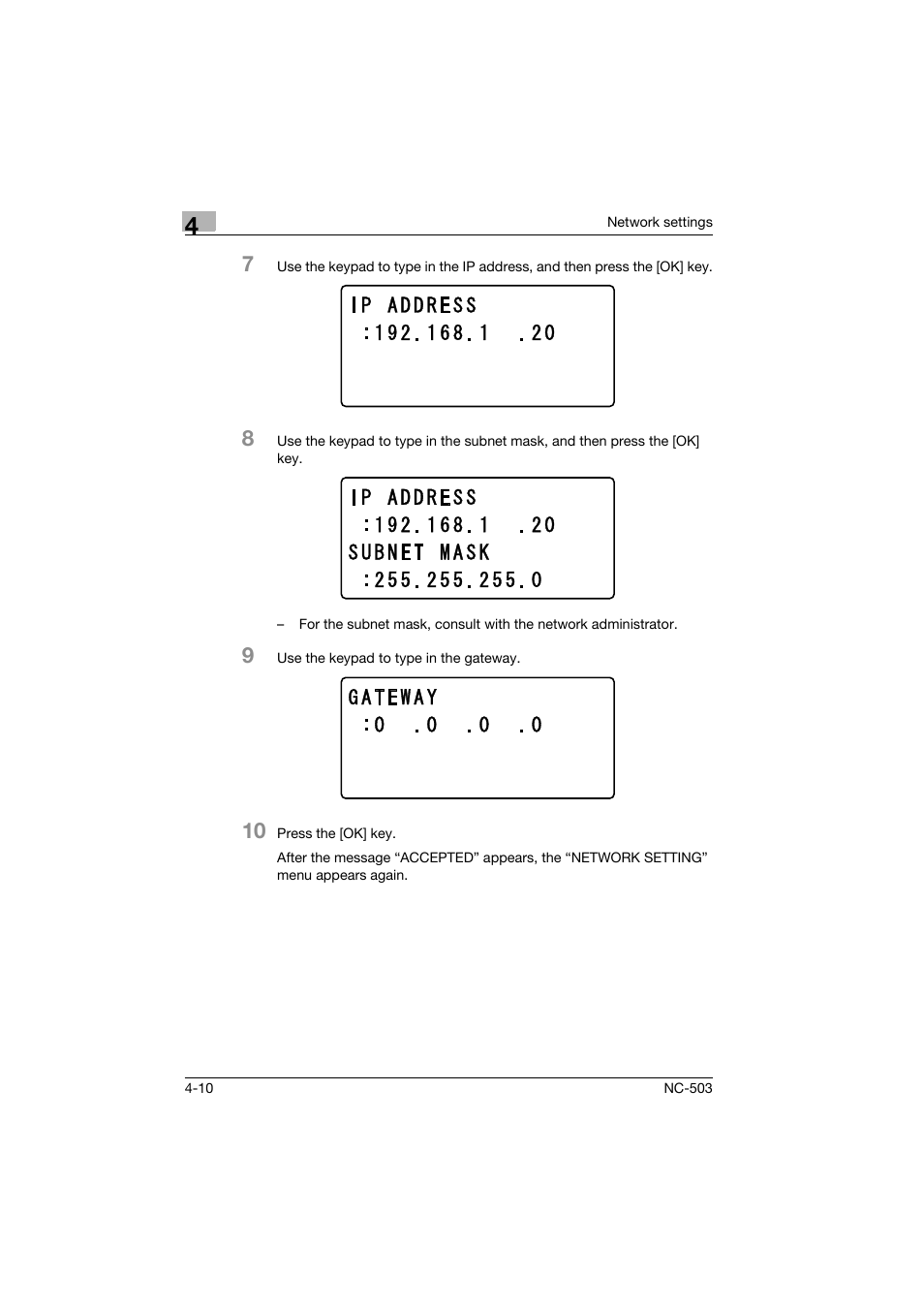 Konica Minolta NC-503 User Manual | Page 61 / 244