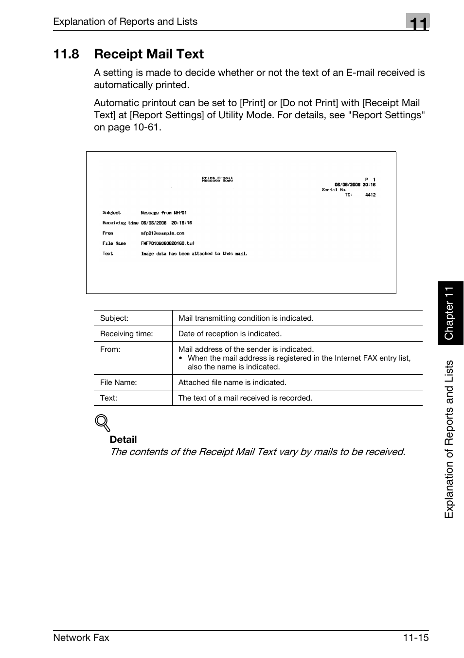 8 receipt mail text, Receipt mail text -15 | Konica Minolta bizhub C250 User Manual | Page 260 / 332