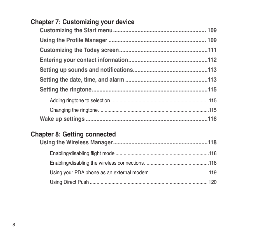 Asus P565 User Manual | Page 8 / 190