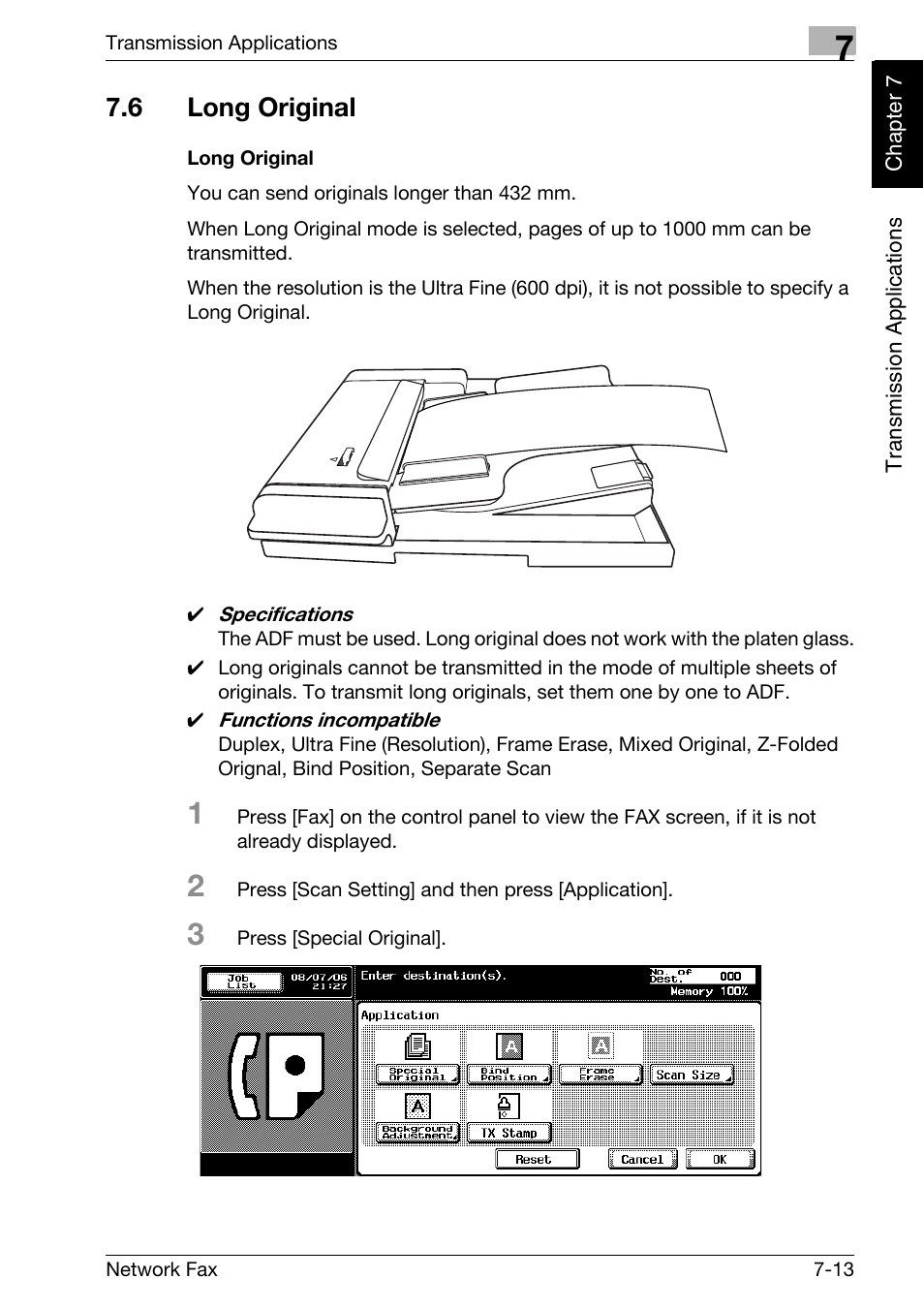 6 long original, Long original, Long original -13 | Konica Minolta bizhub 360 User Manual | Page 126 / 334