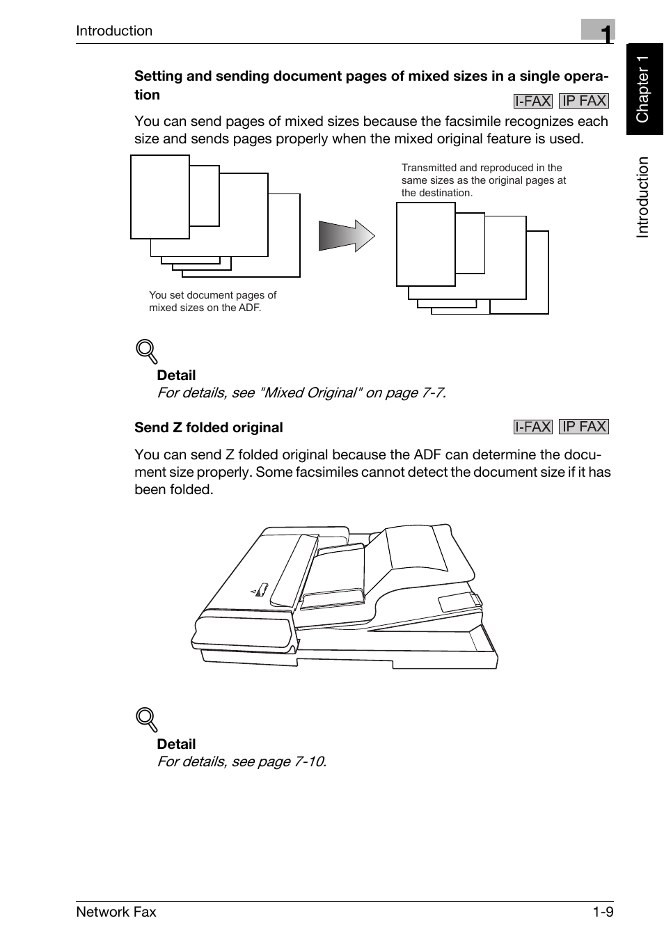 Send z folded original | Konica Minolta bizhub 360 User Manual | Page 18 / 334