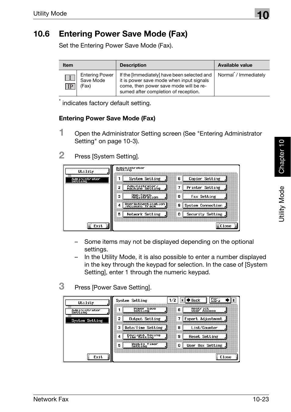 6 entering power save mode (fax), Entering power save mode (fax), Entering power save mode (fax) -23 | Konica Minolta bizhub 360 User Manual | Page 204 / 334