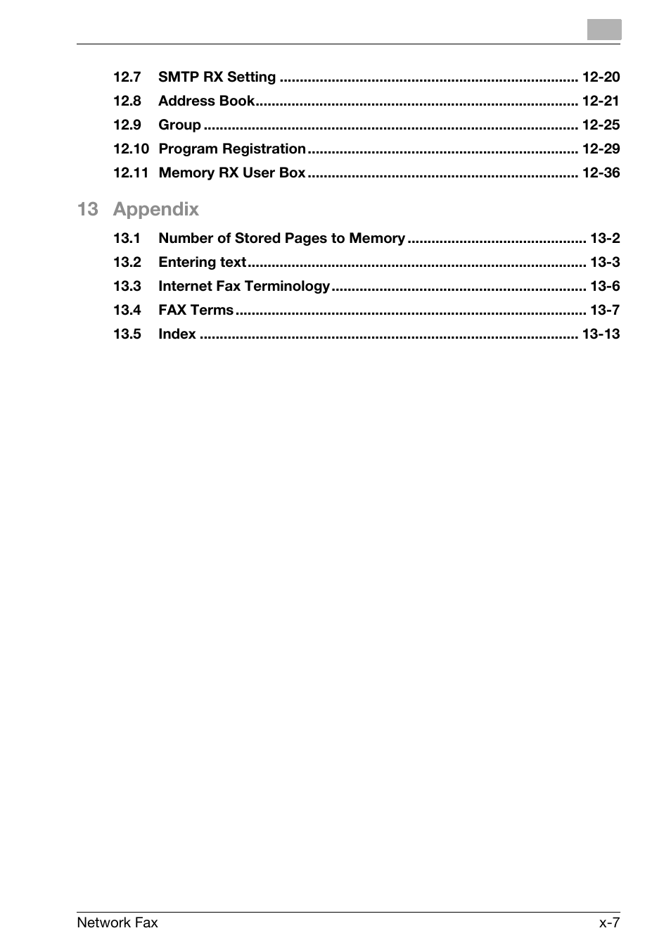 13 appendix | Konica Minolta bizhub 360 User Manual | Page 8 / 334