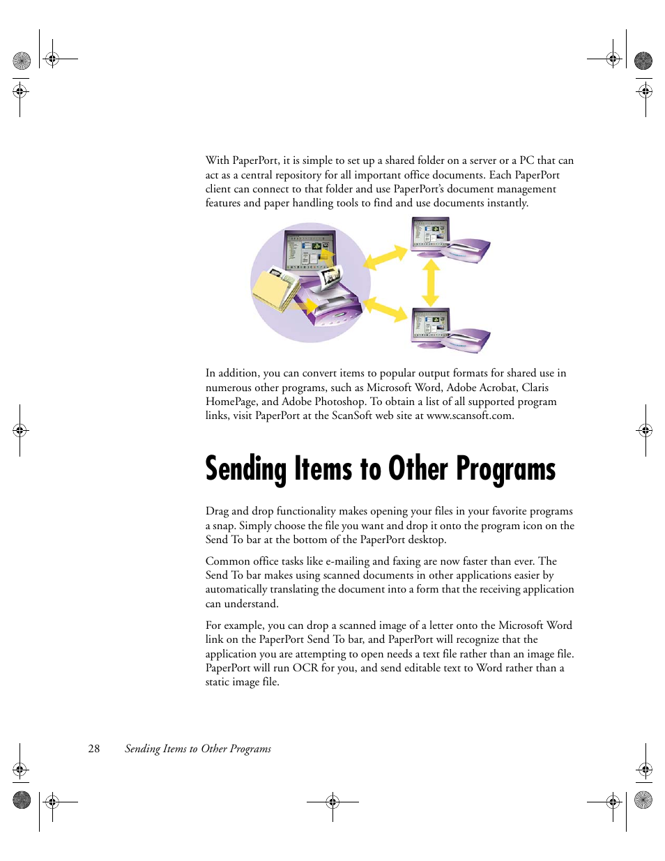 Sending items to other programs | Konica Minolta Unity User Manual | Page 28 / 35