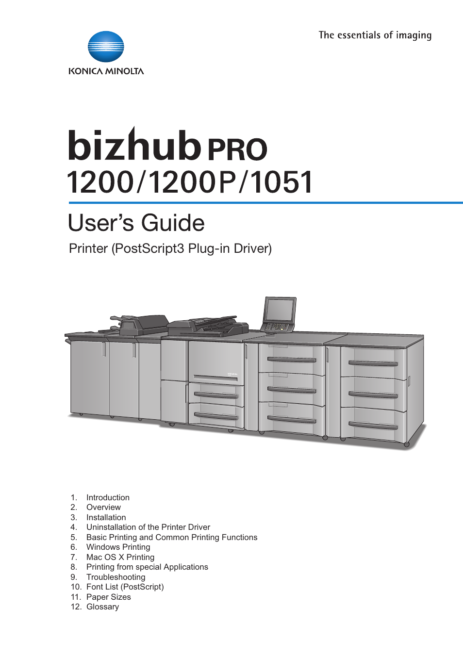 Konica Minolta bizhub PRO 1200 User Manual | 147 pages