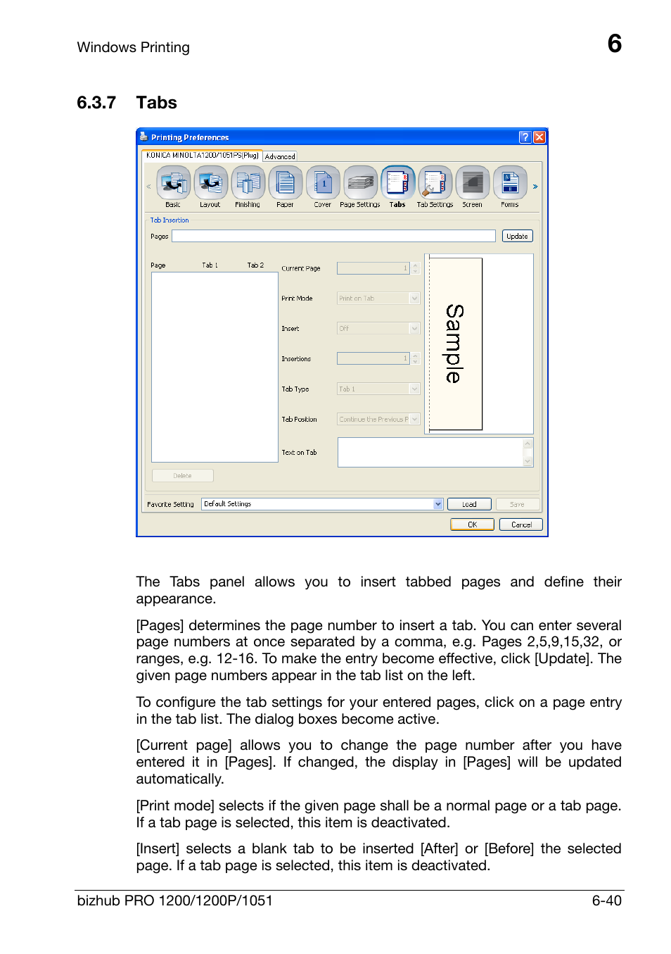 7 tabs, Tabs -40 | Konica Minolta bizhub PRO 1200 User Manual | Page 100 / 147