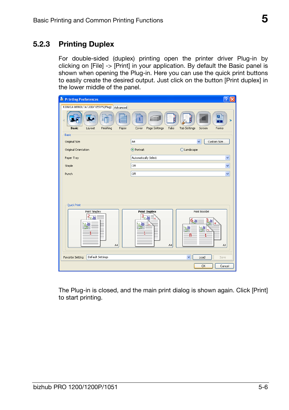 3 printing duplex, Printing duplex -6 | Konica Minolta bizhub PRO 1200 User Manual | Page 46 / 147