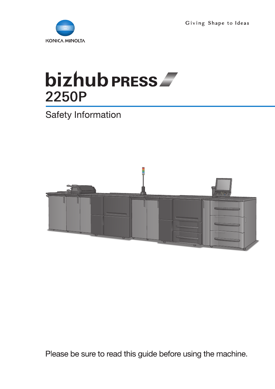 Konica Minolta bizhub PRESS 2250P User Manual | 28 pages