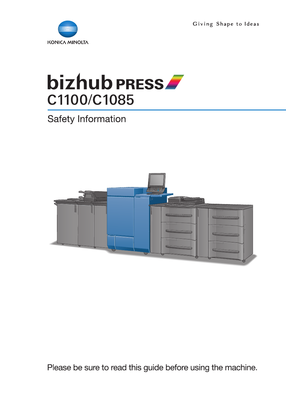 Konica Minolta bizhub PRESS C1085 User Manual | 52 pages