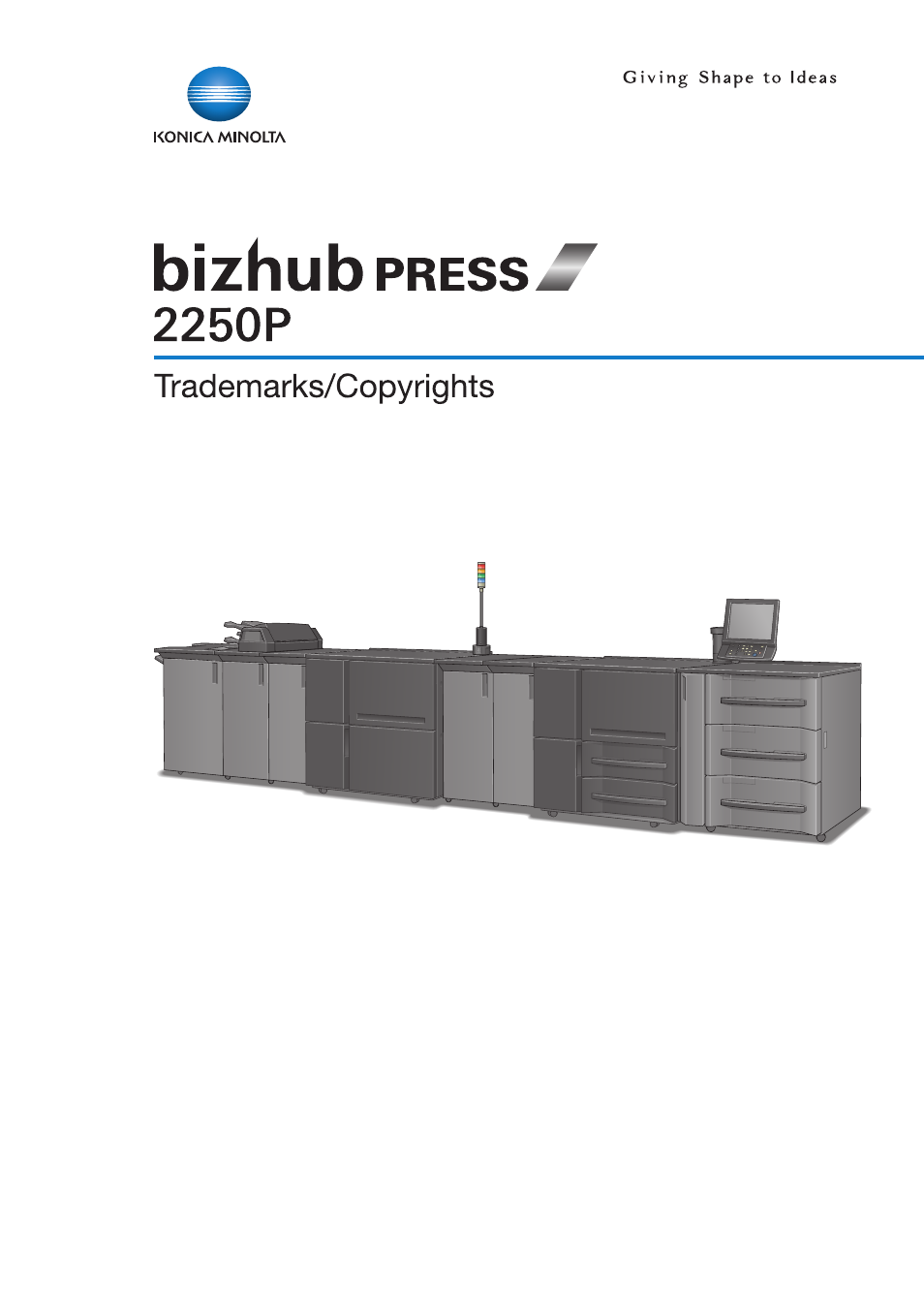 Konica Minolta bizhub PRESS 2250P User Manual | 92 pages