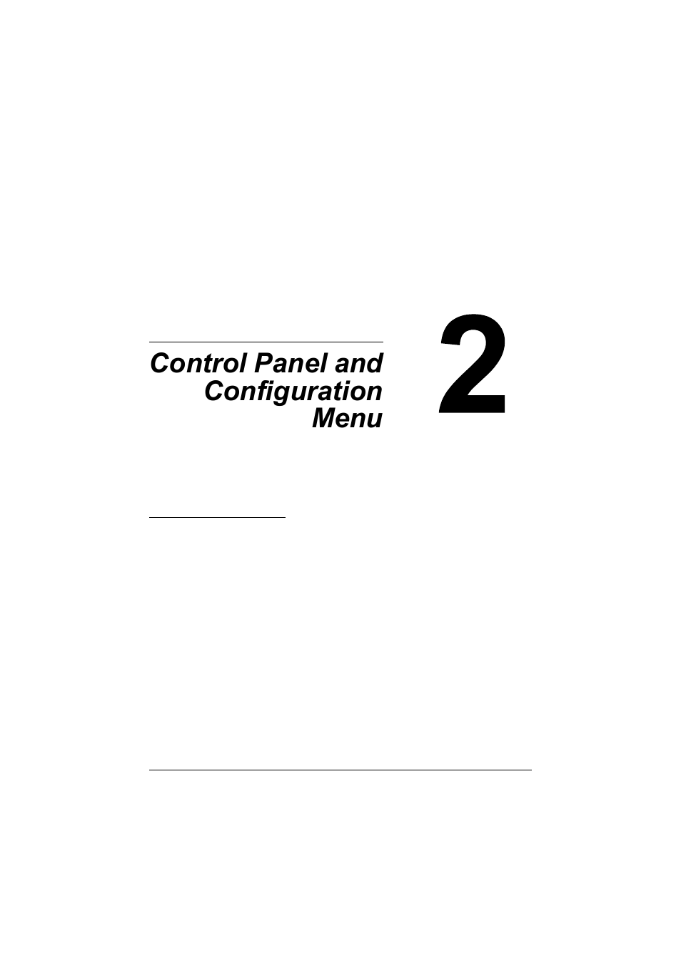 Ch.2 control panel and configuration menu, 2 control panel and configuration menu | Konica Minolta bizhub C20X User Manual | Page 9 / 110