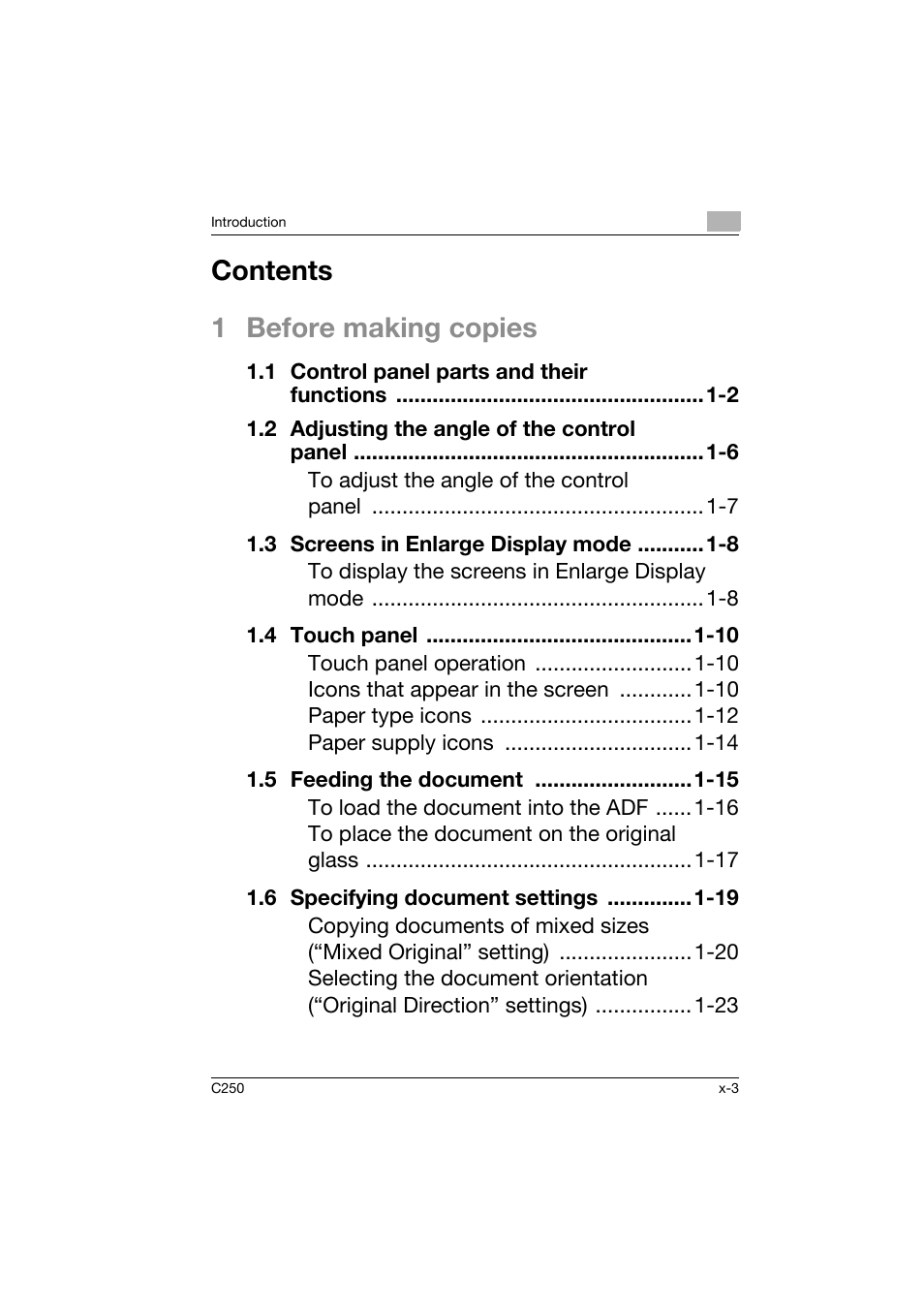 Konica Minolta bizhub C250 User Manual | Page 4 / 162