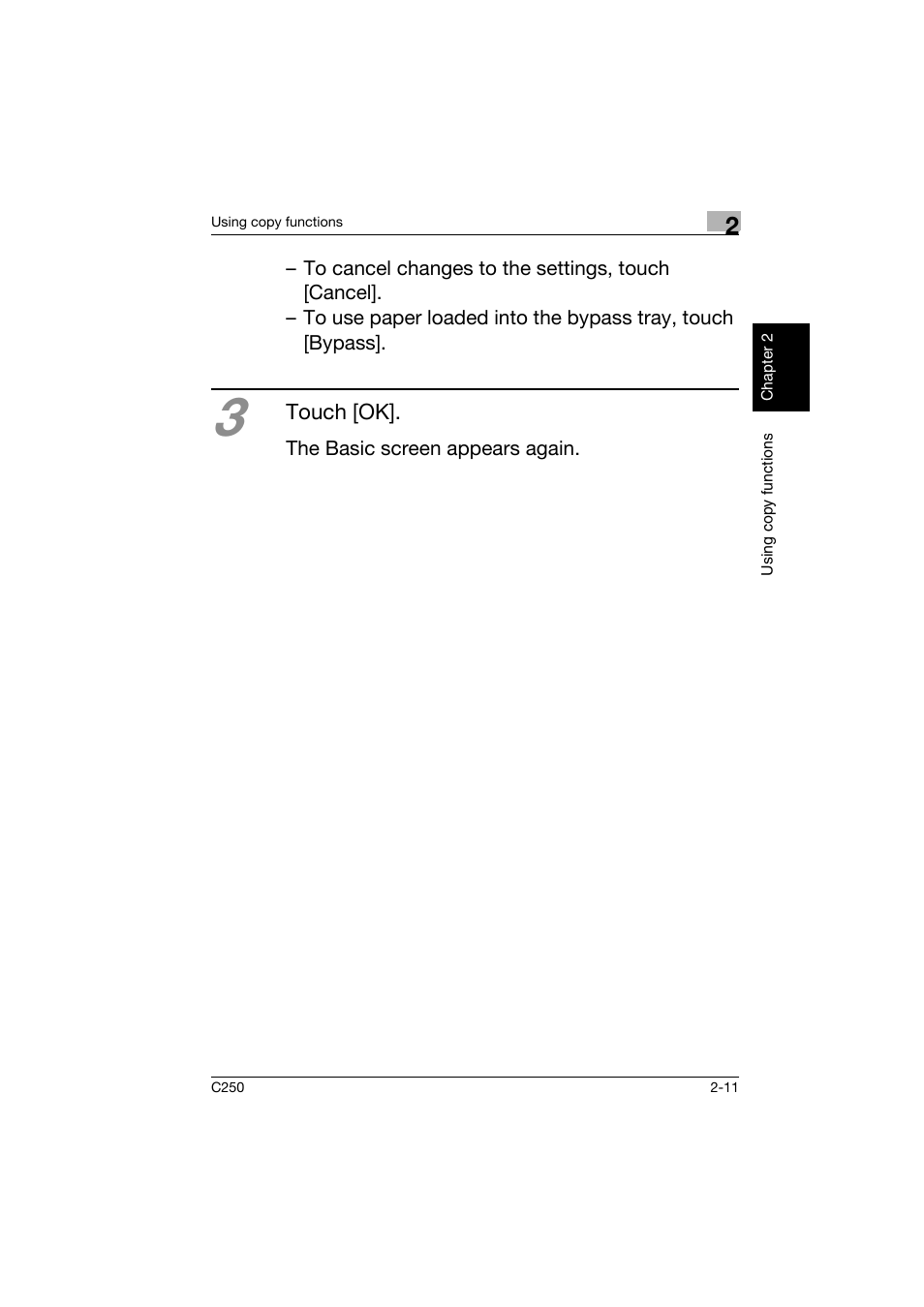 Konica Minolta bizhub C250 User Manual | Page 48 / 162