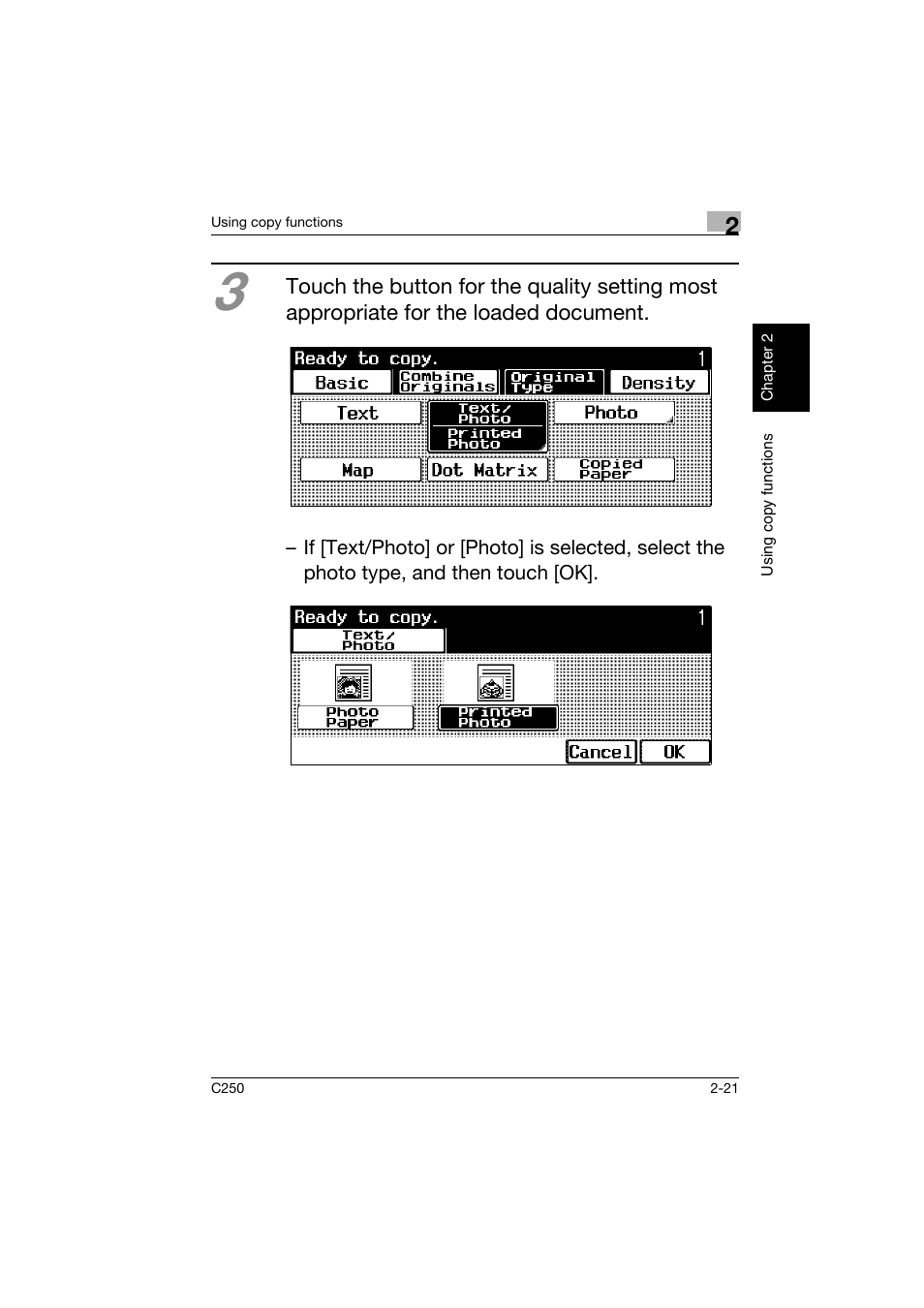 Konica Minolta bizhub C250 User Manual | Page 58 / 162