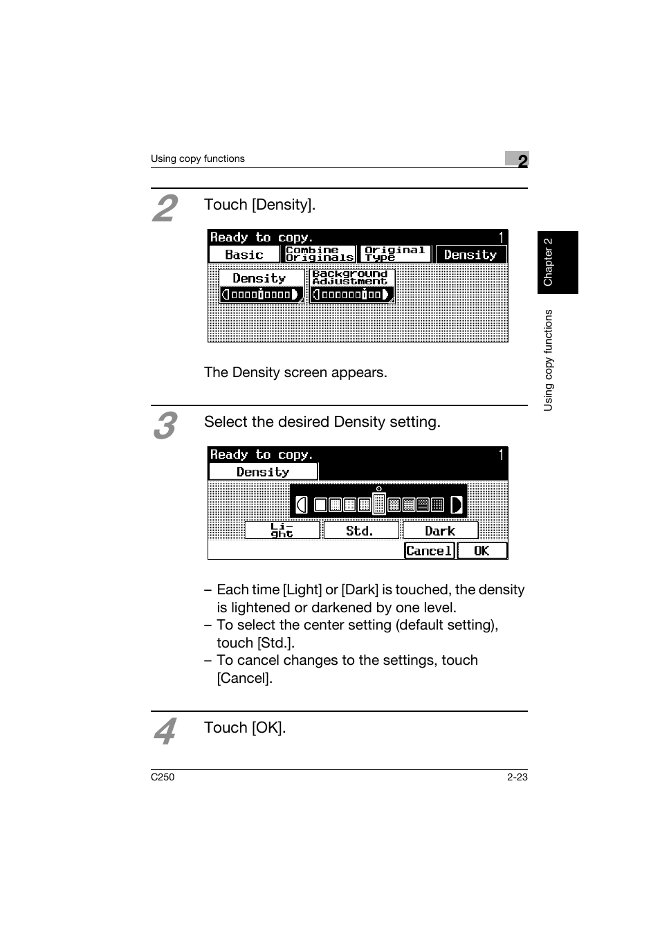 Konica Minolta bizhub C250 User Manual | Page 60 / 162