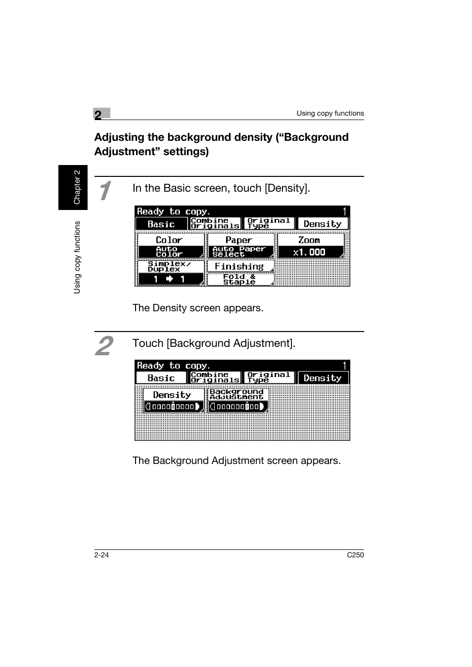 Konica Minolta bizhub C250 User Manual | Page 61 / 162