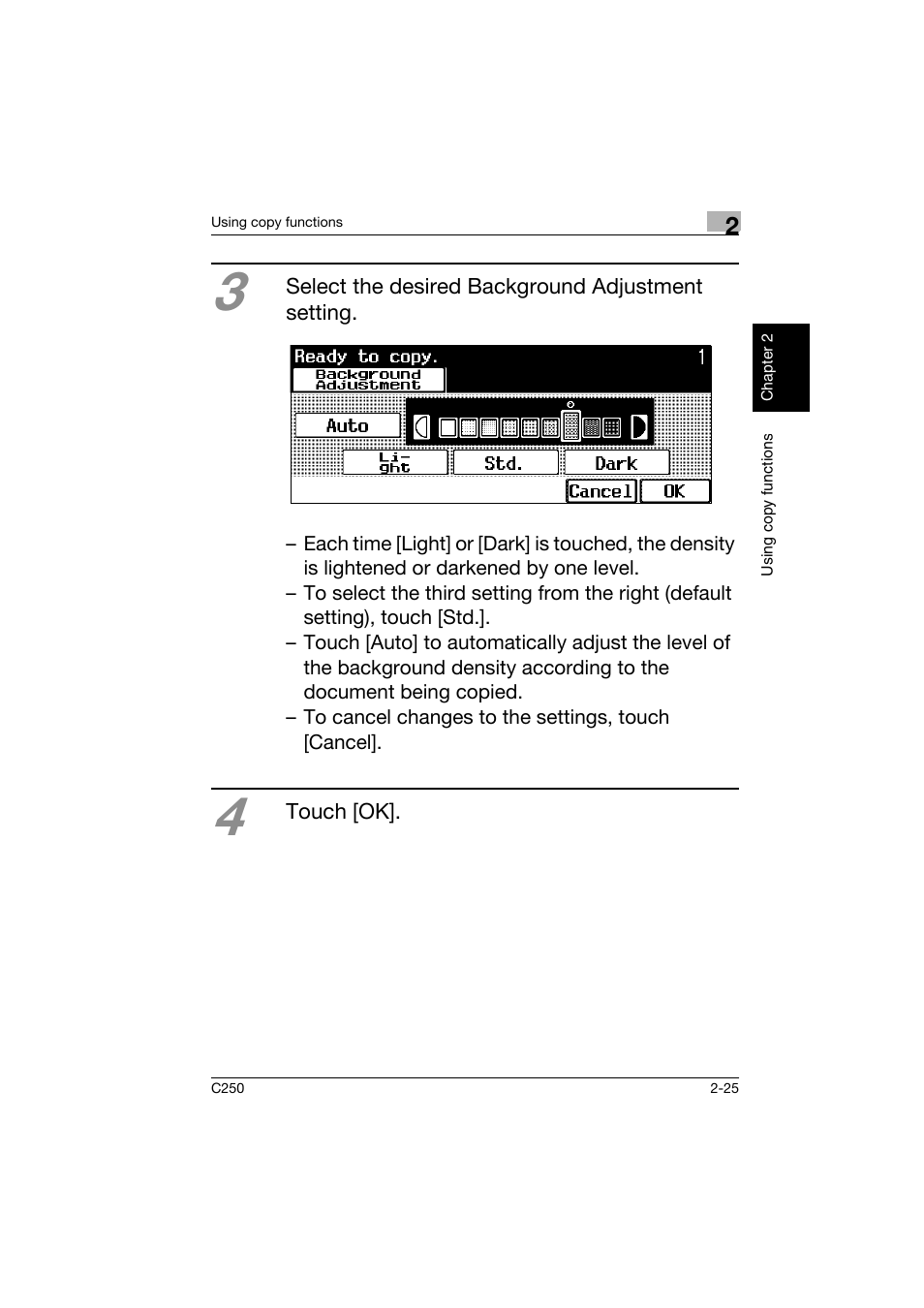 Konica Minolta bizhub C250 User Manual | Page 62 / 162