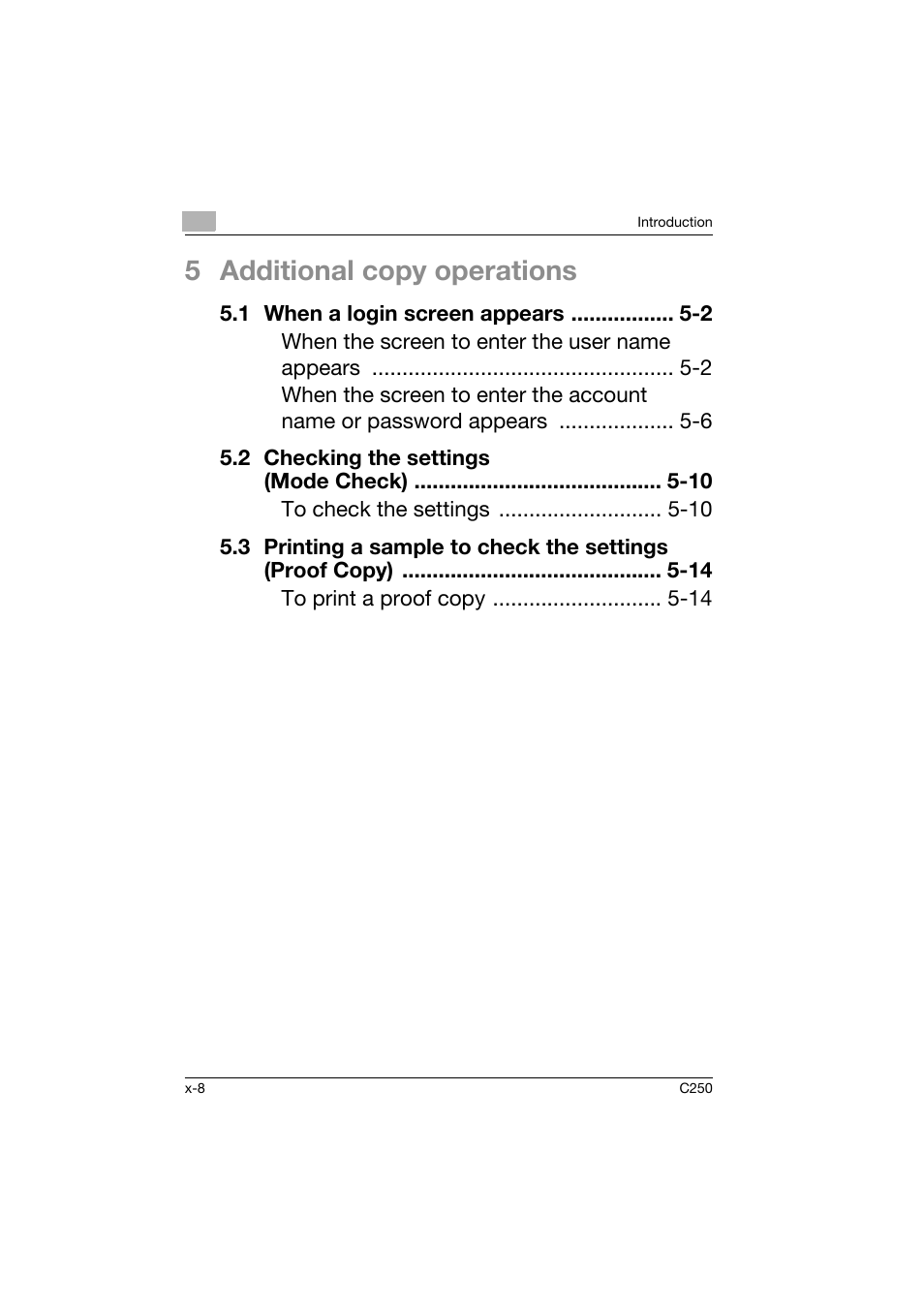 5 additional copy operations | Konica Minolta bizhub C250 User Manual | Page 9 / 162