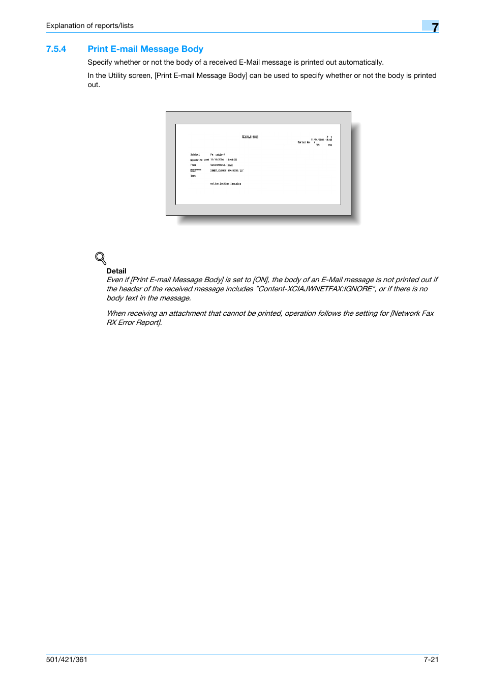 4 print e-mail message body, Print e-mail message body -21 | Konica Minolta bizhub 421 User Manual | Page 169 / 321