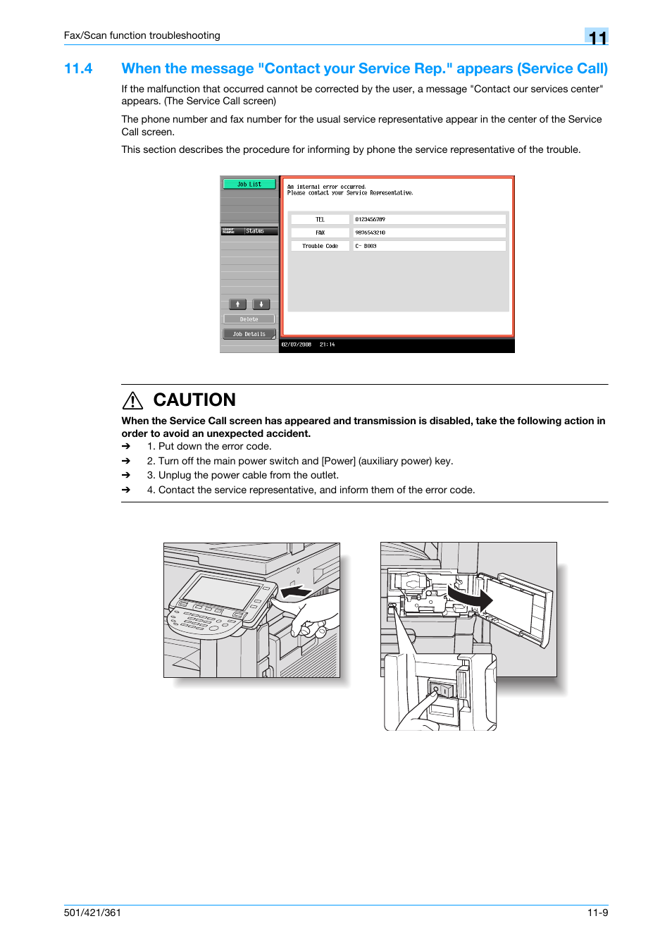 7 caution | Konica Minolta bizhub 421 User Manual | Page 300 / 321