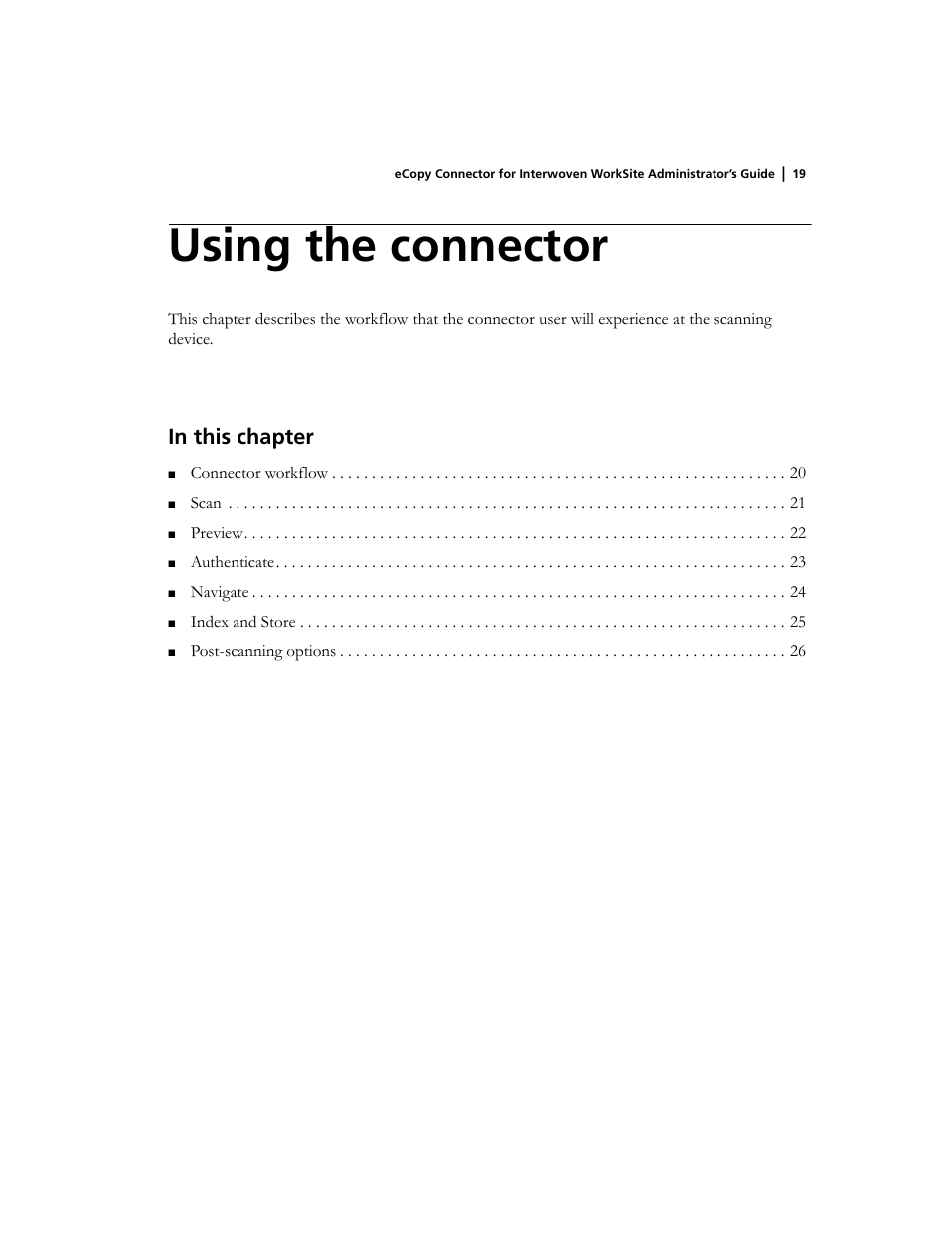 Using the connector | Konica Minolta eCopy User Manual | Page 23 / 30