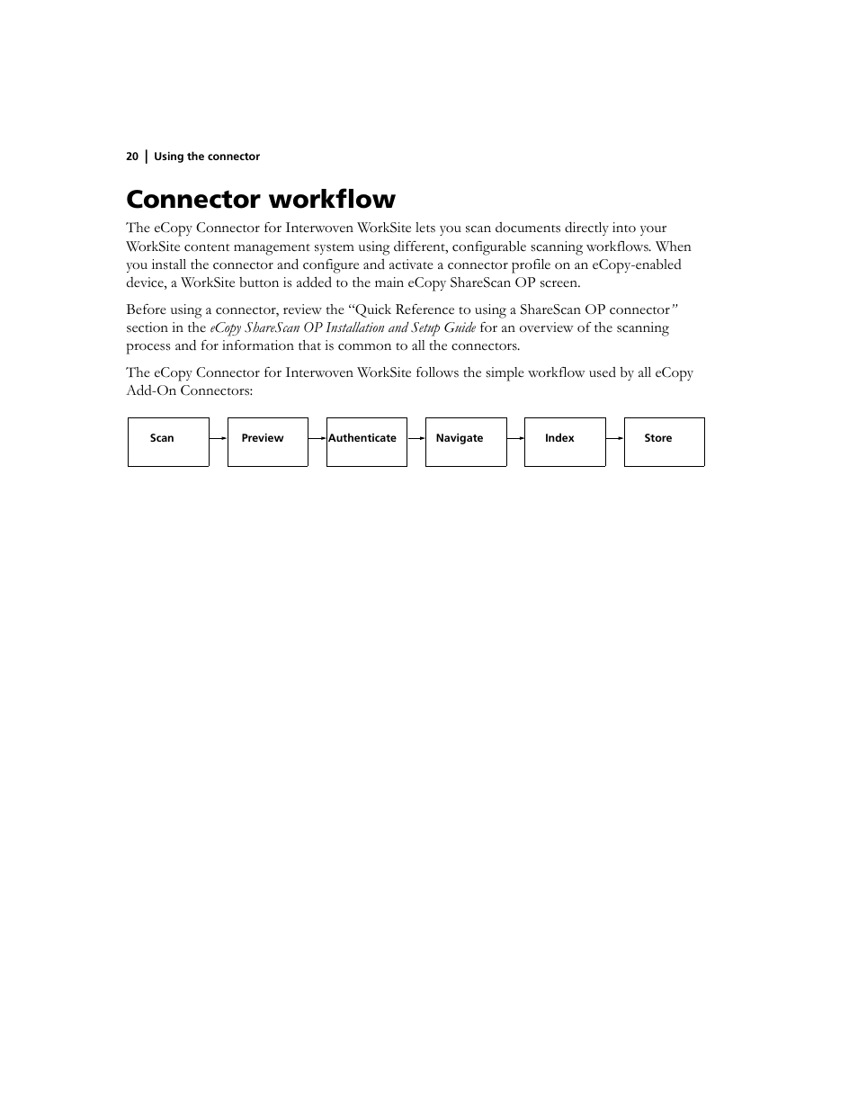 Connector workflow | Konica Minolta eCopy User Manual | Page 24 / 30