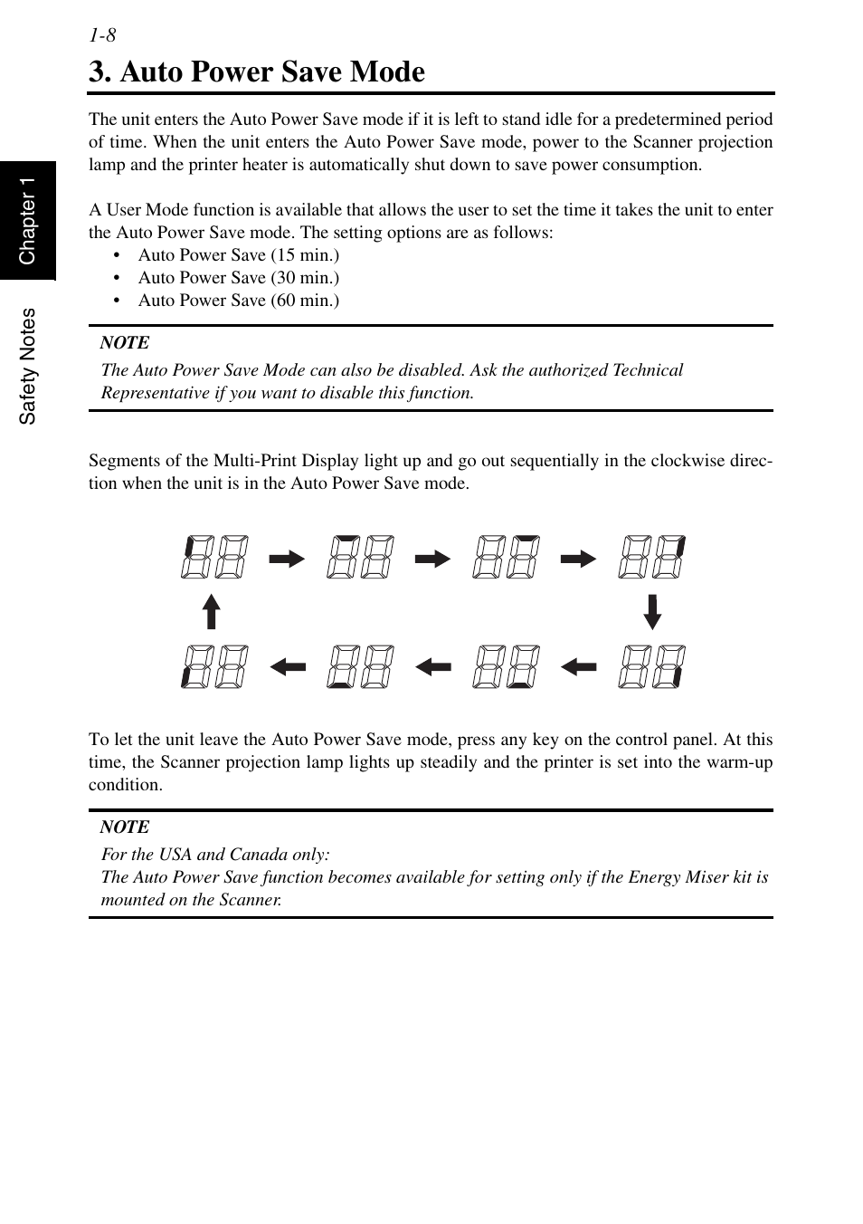 Auto power save mode, Auto power save mode -8 | Konica Minolta MSP3500 User Manual | Page 32 / 136