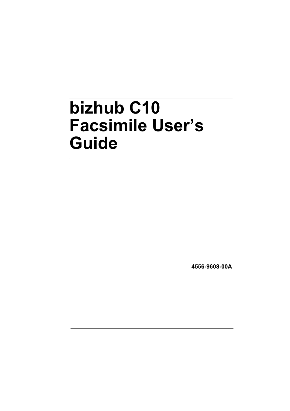 Konica Minolta bizhub C10 User Manual | 92 pages