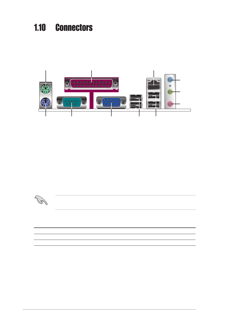 10 connectors, 1 rear panel connectors | Asus A7V400-MX User Manual | Page 26 / 64