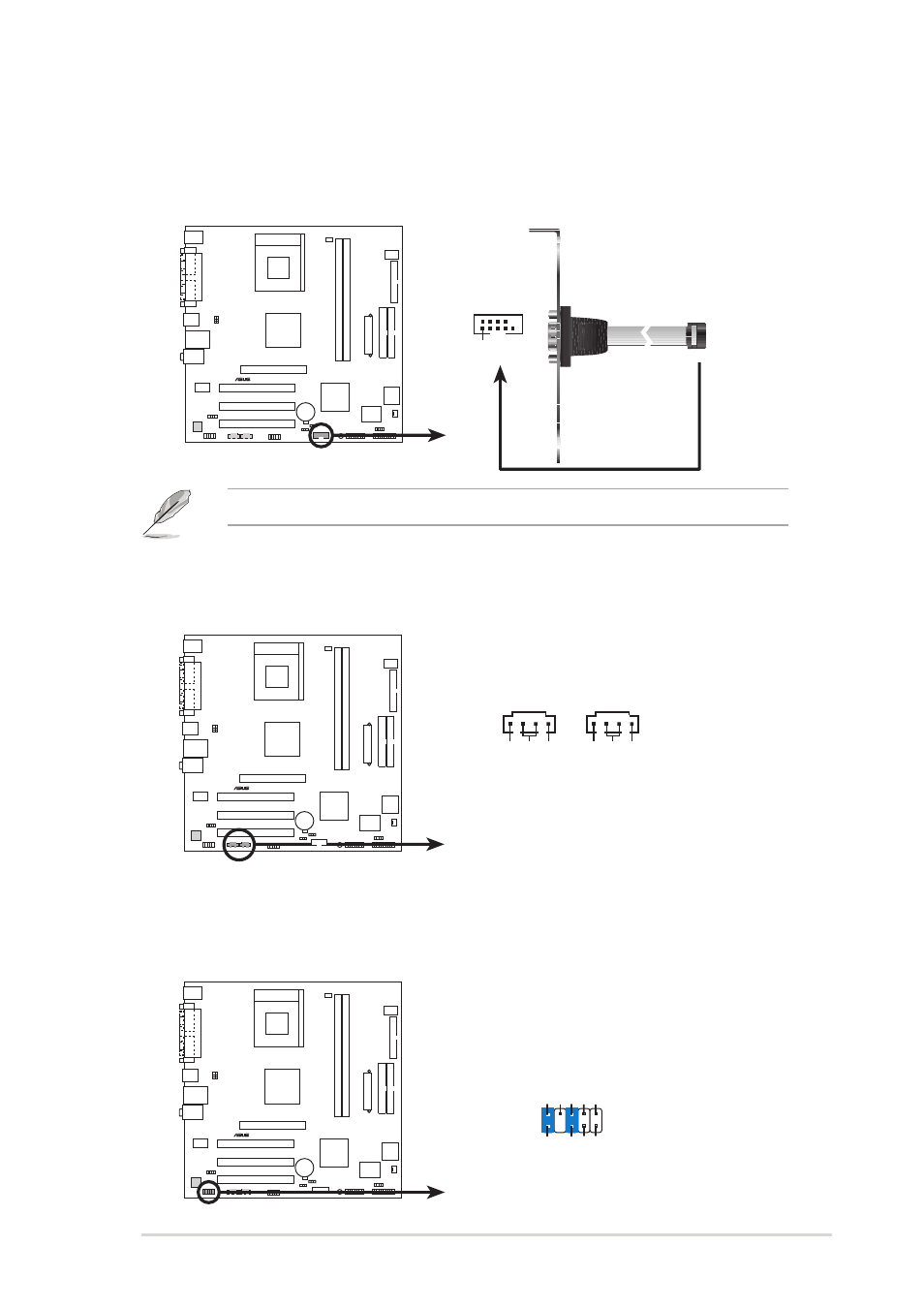 A7v400-mx internal audio connectors, Com2, The serial port module is purchased separately | A7v400-mx front panel audio connector fp_audio | Asus A7V400-MX User Manual | Page 31 / 64