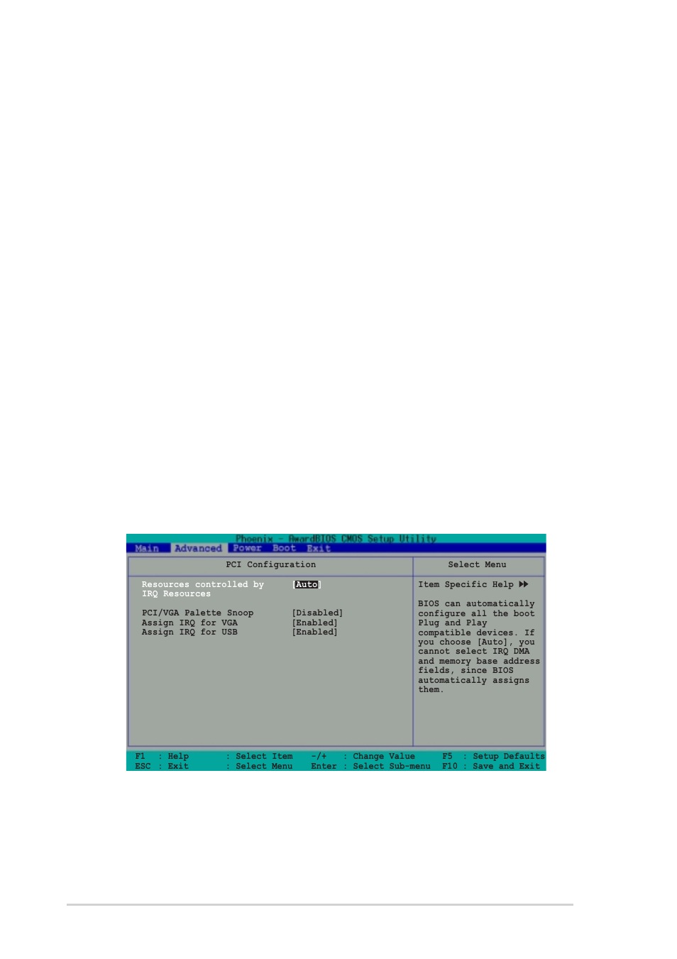 3 pci configuration, Ac97 audio [auto, Onboard lan [enabled | Onboard lan boot rom [disabled, Game port address [201, Midi port address [disabled, Midi port irq [10, Resources controlled by [auto, 20 chapter 2: bios information | Asus A7V400-MX User Manual | Page 52 / 64