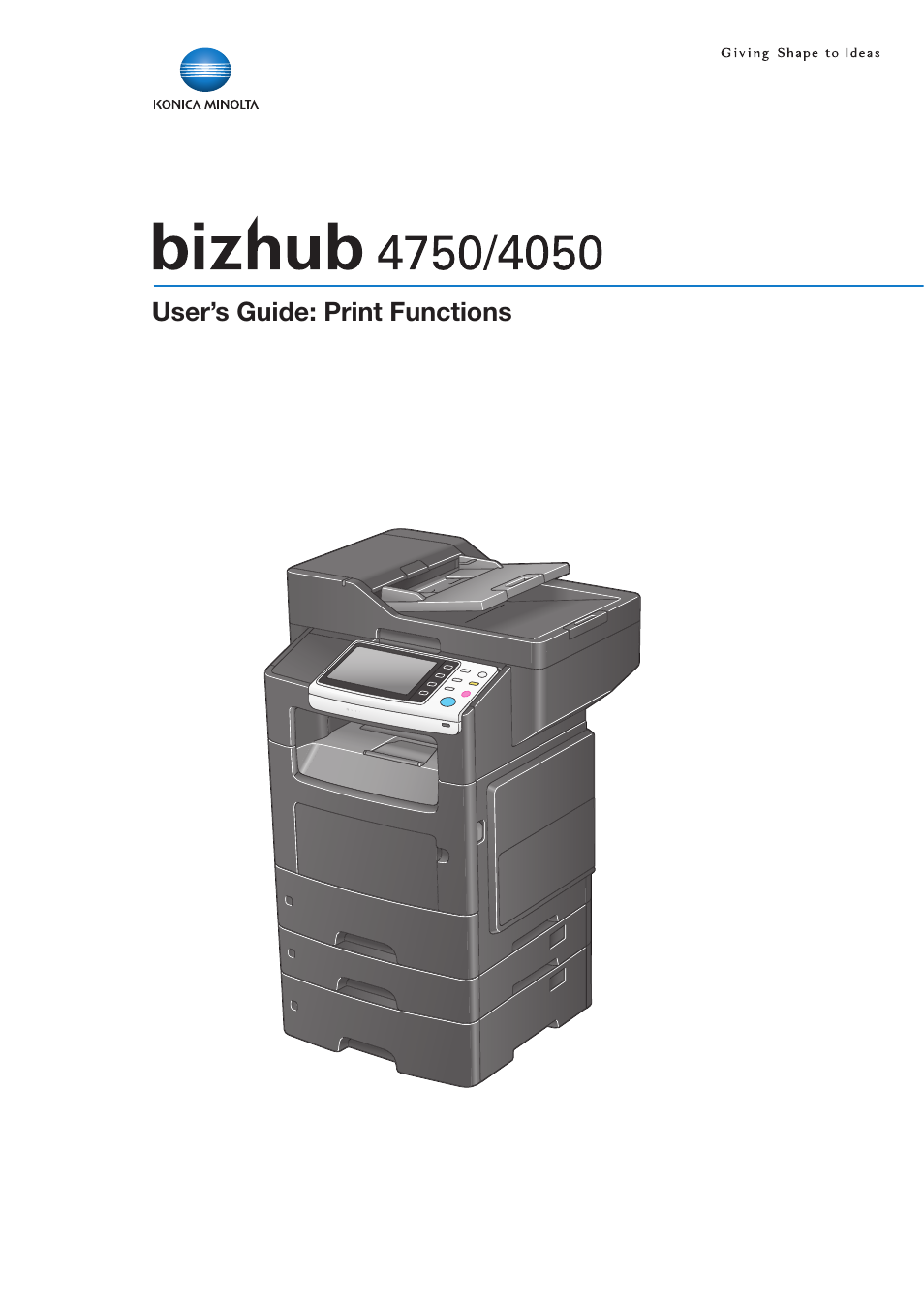 Konica Minolta bizhub 4050 User Manual | 115 pages