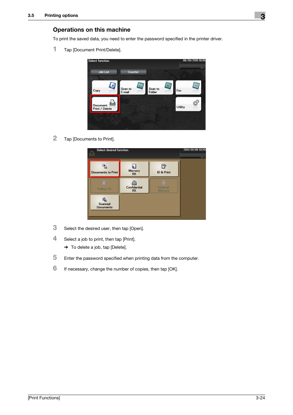 Operations on this machine, Operations on this machine -24 | Konica Minolta bizhub 4050 User Manual | Page 96 / 115