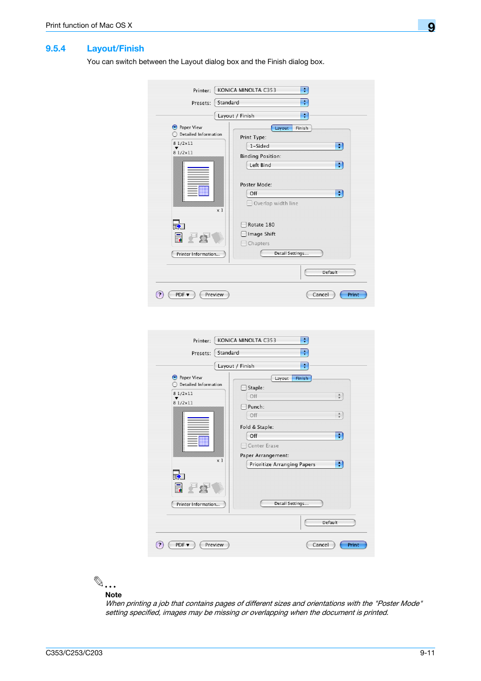 4 layout/finish, Layout/finish -11 | Konica Minolta bizhub C353 User Manual | Page 112 / 262