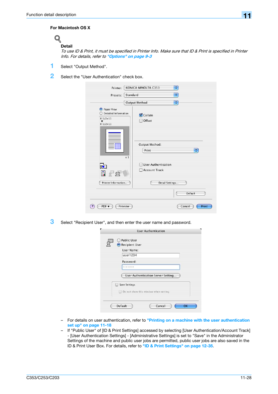 For macintosh os x, For macintosh os x -28 | Konica Minolta bizhub C353 User Manual | Page 157 / 262