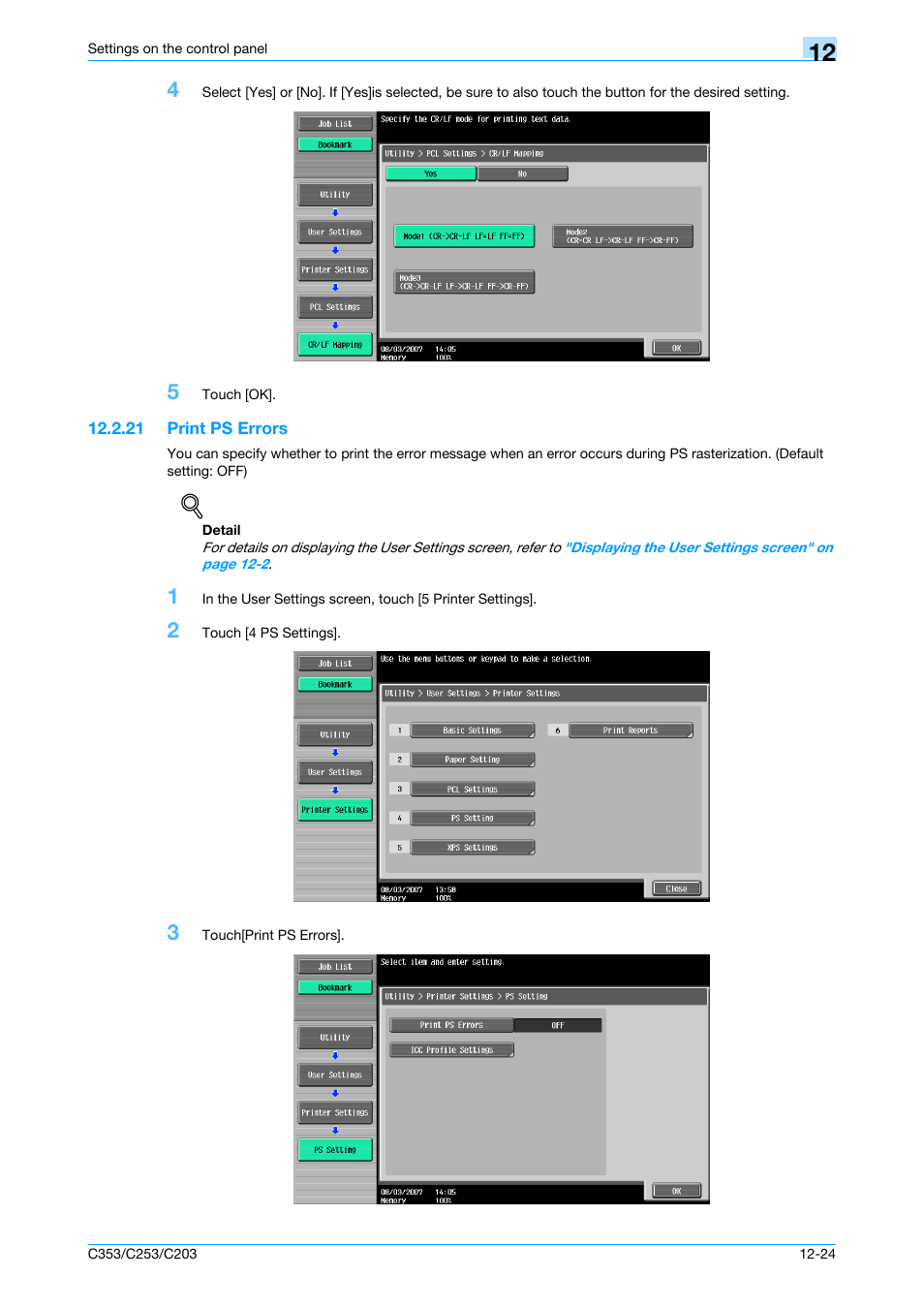 21 print ps errors, Print ps errors -24 | Konica Minolta bizhub C353 User Manual | Page 199 / 262