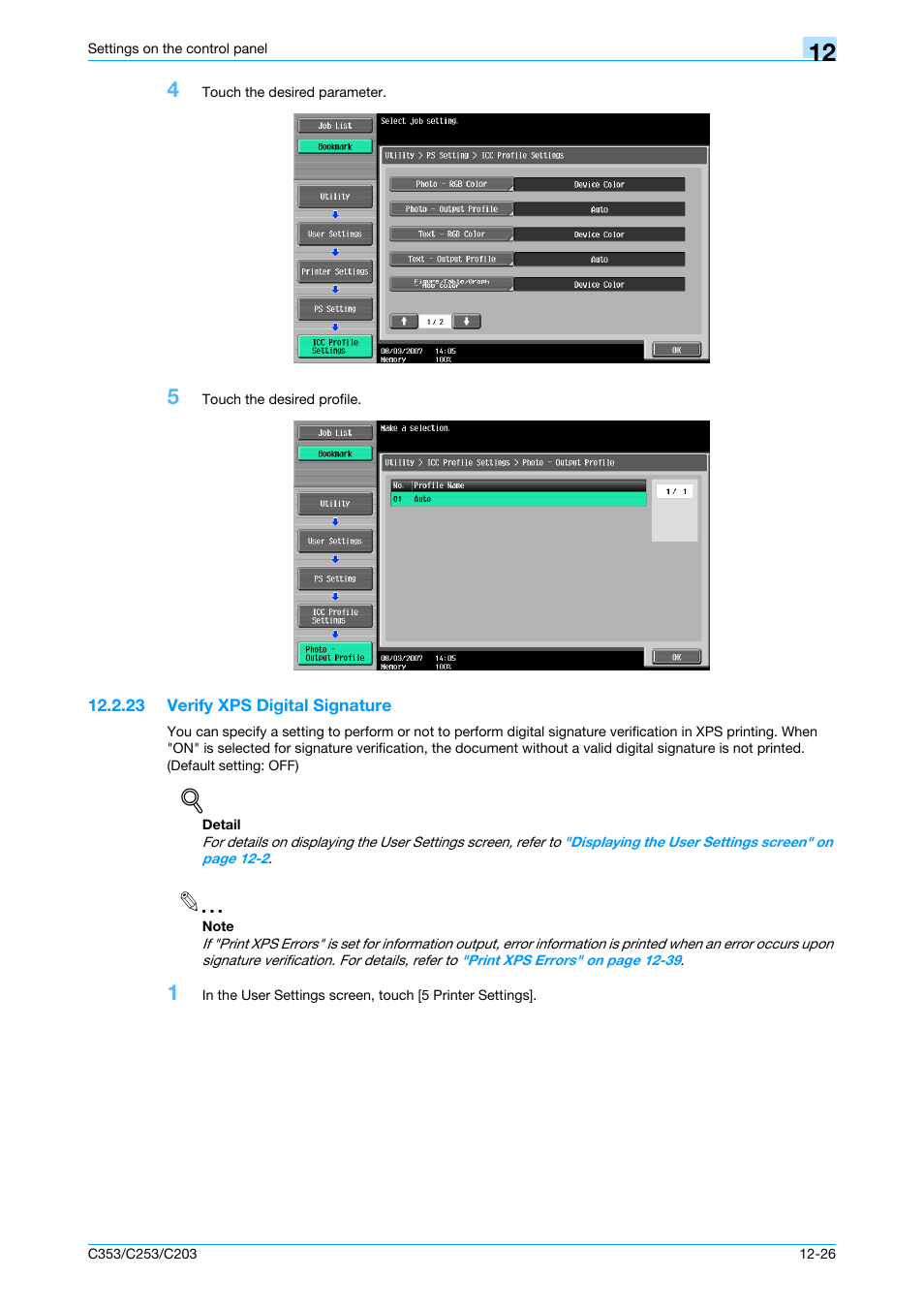 23 verify xps digital signature, Verify xps digital signature -26 | Konica Minolta bizhub C353 User Manual | Page 201 / 262