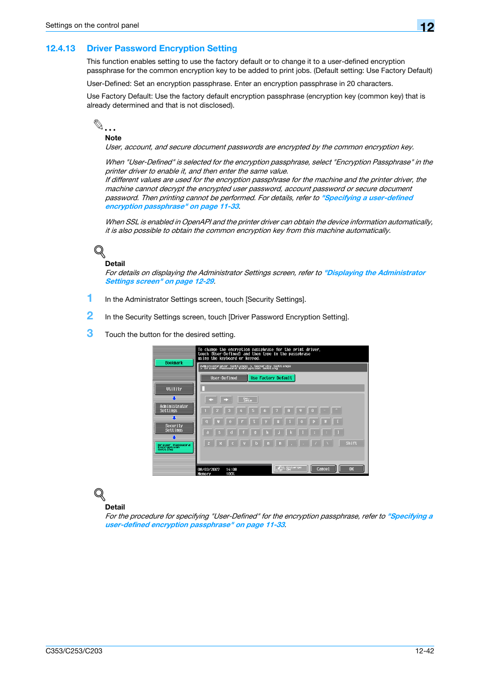 13 driver password encryption setting, Driver password encryption setting -42 | Konica Minolta bizhub C353 User Manual | Page 217 / 262