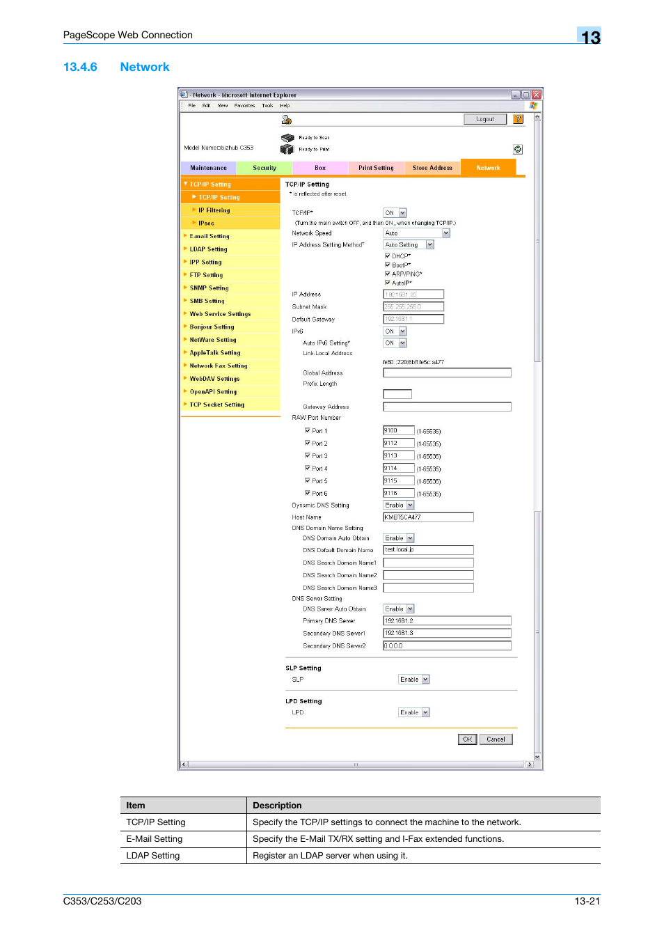 6 network, Network -21 | Konica Minolta bizhub C353 User Manual | Page 238 / 262