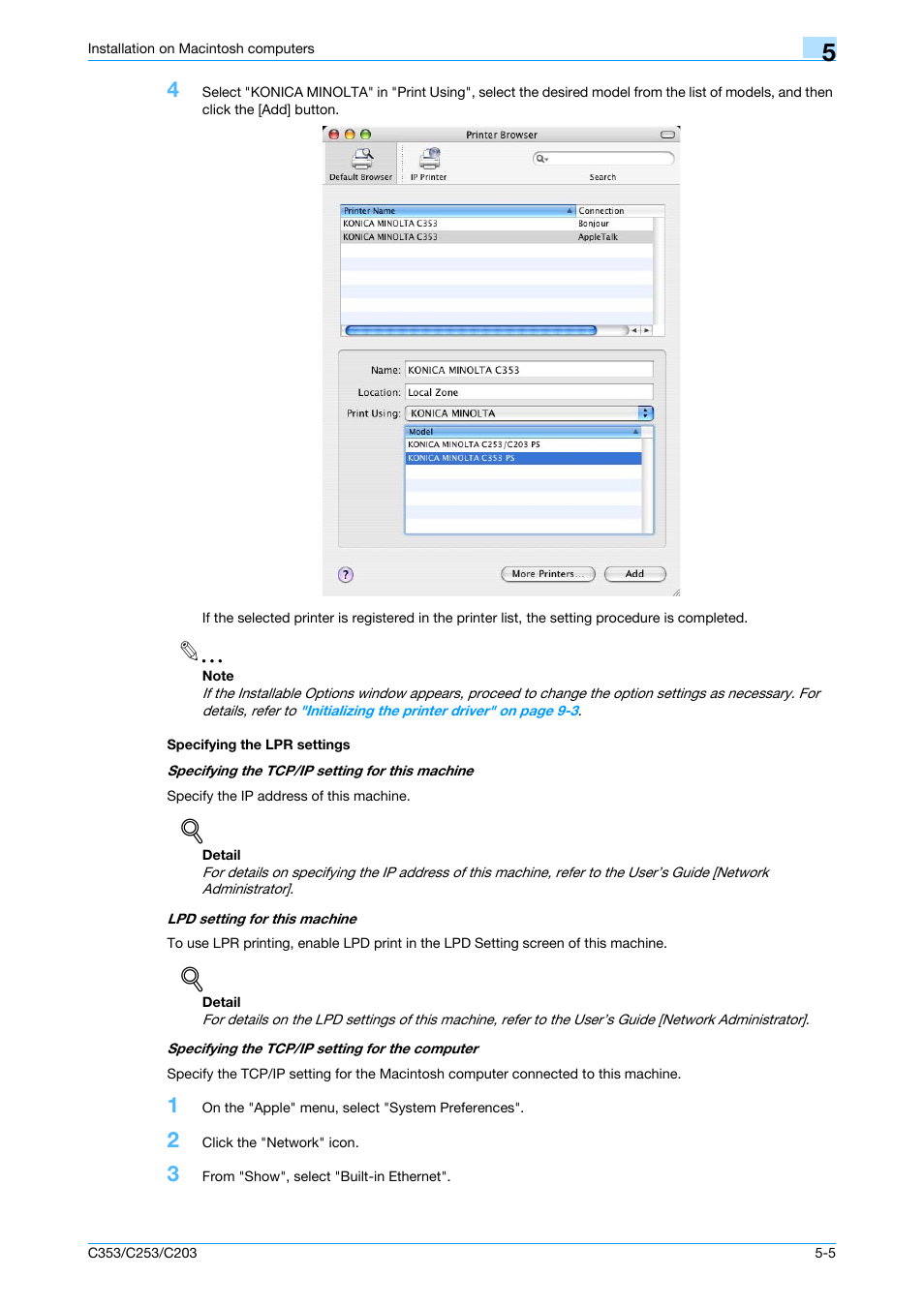 Specifying the lpr settings, Specifying the lpr settings -5 | Konica Minolta bizhub C353 User Manual | Page 66 / 262